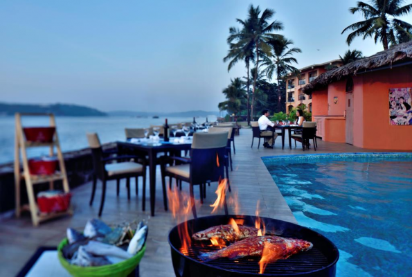 Waterfront Terrace & Bar at Goa Marriott Resort & Spa