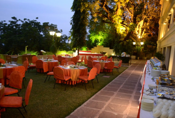 Zen Fountain Lawn at The LaLiT Laxmi Vilas Palace Udaipur