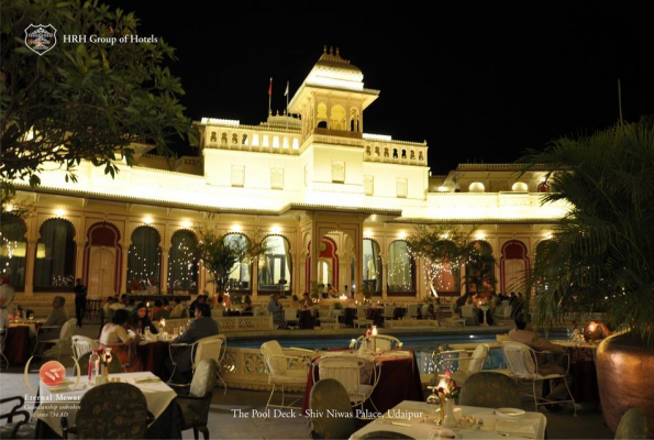 The Pool Deck at Shiv Niwas Palace