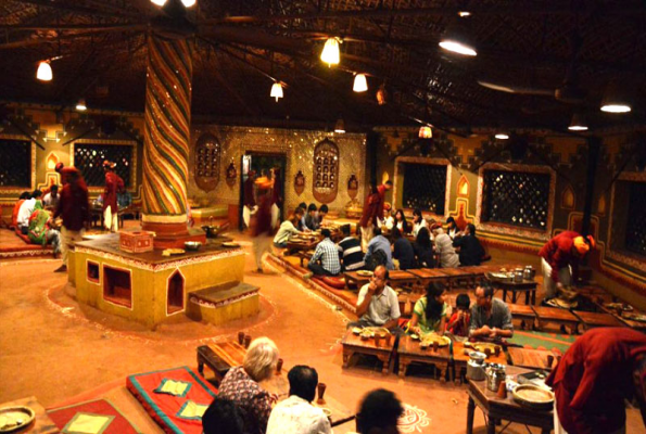 Traditional Dining at Chokhi Dhani Resort