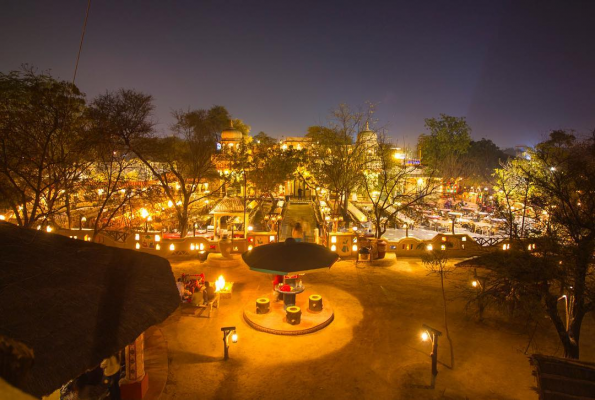 Traditional Dining at Chokhi Dhani Resort