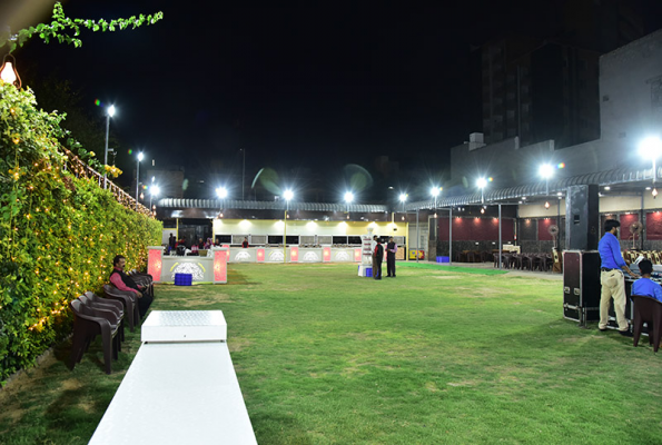 Lawn Area at Pavitras Veg Family Restaurant