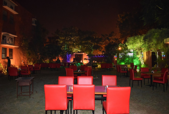 Lawn Area at Spice Route Restaurant