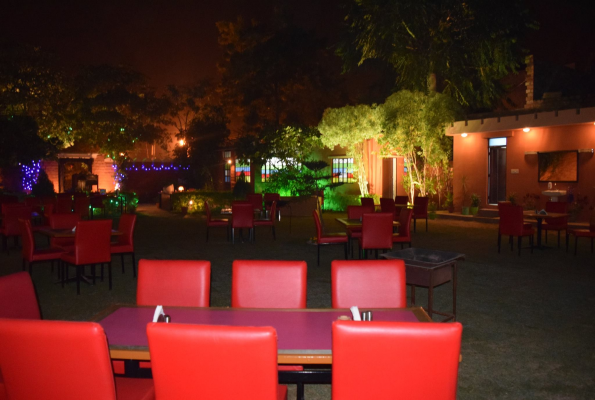 Lawn Area at Spice Route Restaurant