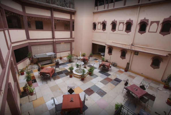 Crystal Court at Shanti Bhawan Heritage Hotel