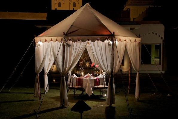 Royal Maharaja Tents at WelcomHeritage Bal Samand Lake Palace