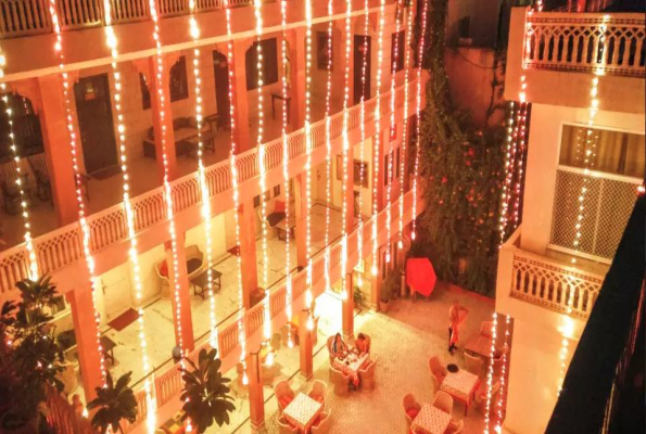 Courtyard at Suryaa Villa A Heritage Home