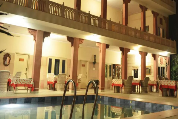 Poolside at Suryaa Villa A Heritage Home