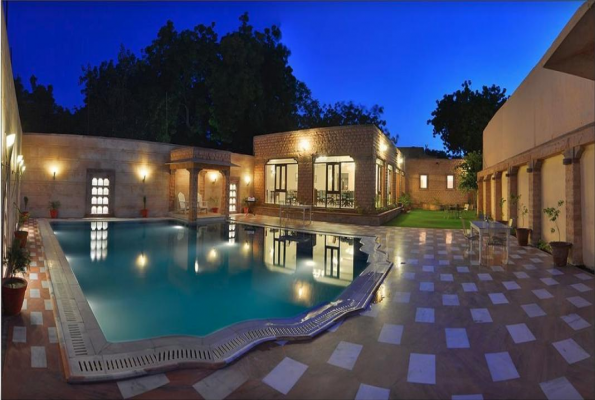 Poolside at Raghav Villas