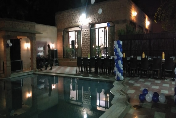 Poolside at Raghav Villas