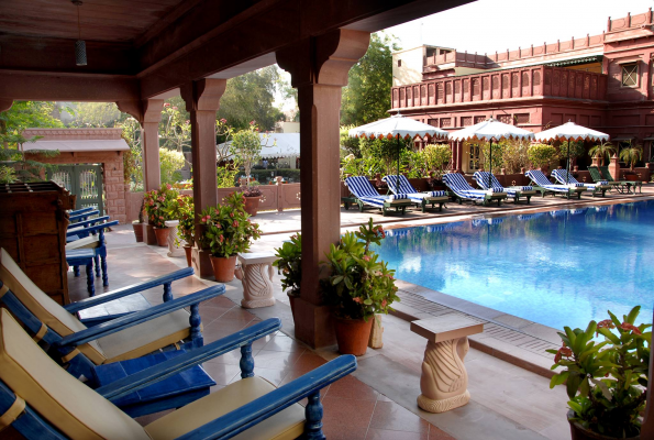 Poolside at Ratan Vilas