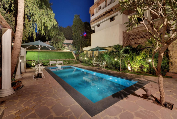 Poolside at Mani Mansion Heritage Hotel