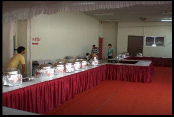 Dinning area at Gulmohor Banquet Hall