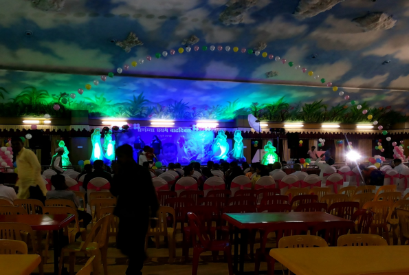 Dinning area at Gulmohor Banquet Hall