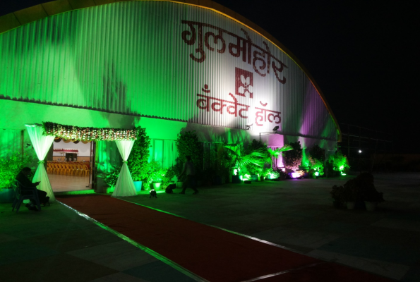 Dinning area at Gulmohor Banquet Hall