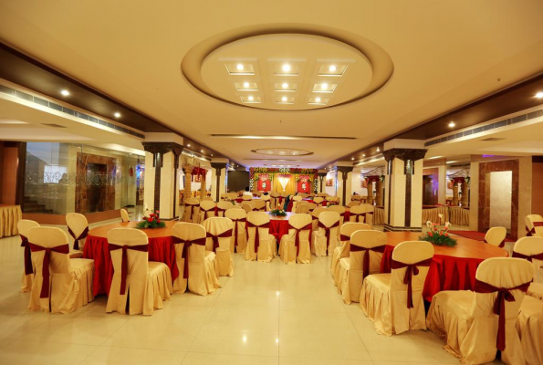 Indoor Party Hall at Hotel Swagath