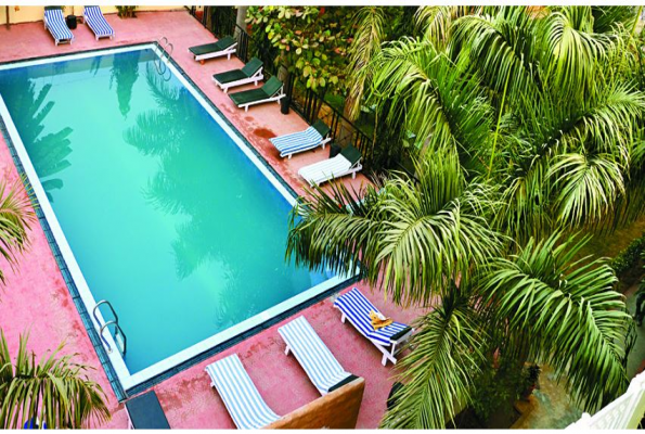 Pool Lawn at Raj Palace Resort