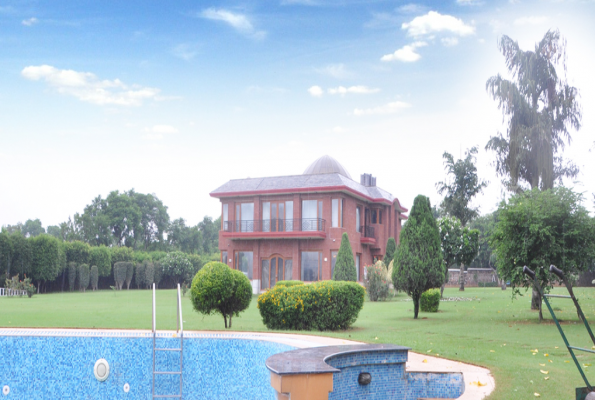 Pool Side Lawn at Jain Farms