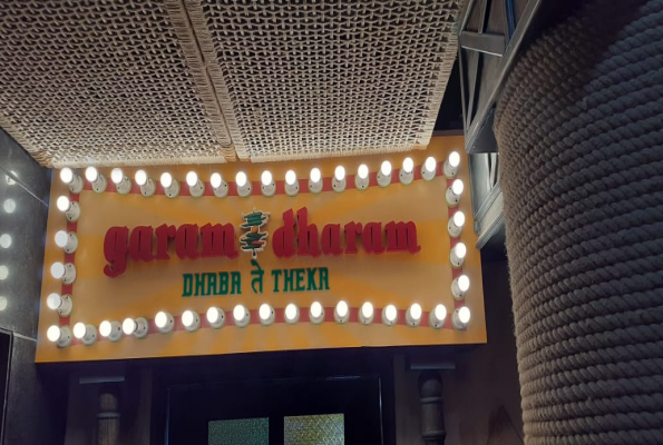 Restaurant at Garam Dharam Dhaba Te Theka