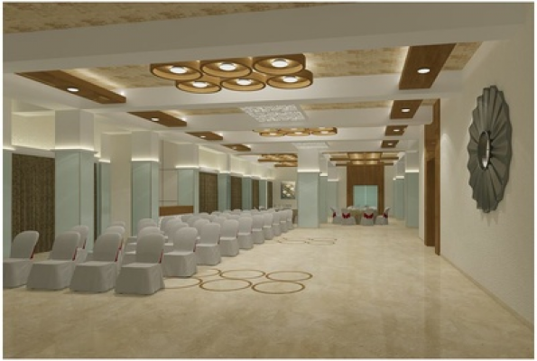 Hall at Shubh Banquets