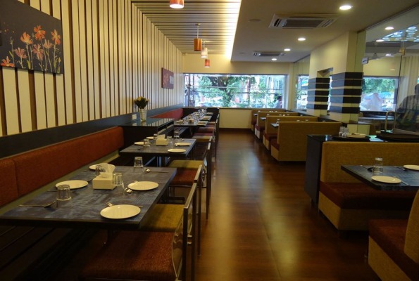 Dining Area at Saffron Vegetarian Restaurant