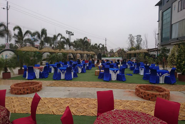 Lawn at Vatika Premier Hotel