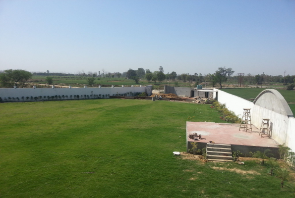 Lawn and Hall at Manohari Farms And Banquet