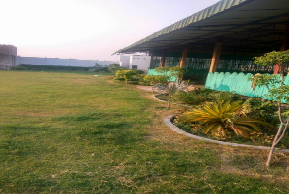 Lawn and Hall at Manohari Farms And Banquet