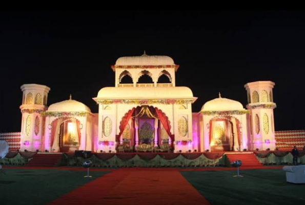 Lawn and Hall 1 at Sanskriti Resorts