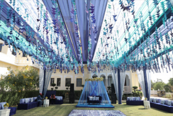 Poolside at Hotel Raj Bagh Palace