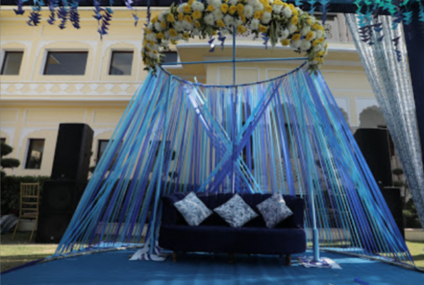 Poolside at Hotel Raj Bagh Palace