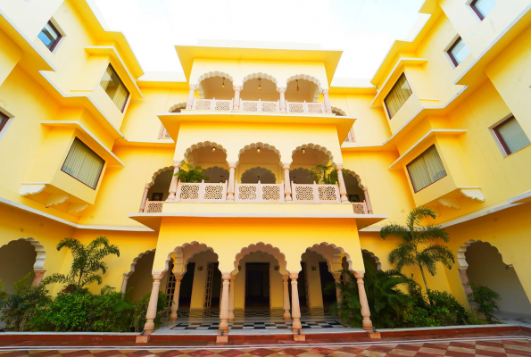 Poolside at Hotel Raj Bagh Palace