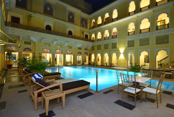 Poolside at Nirbana Palace A Heritage Hotel