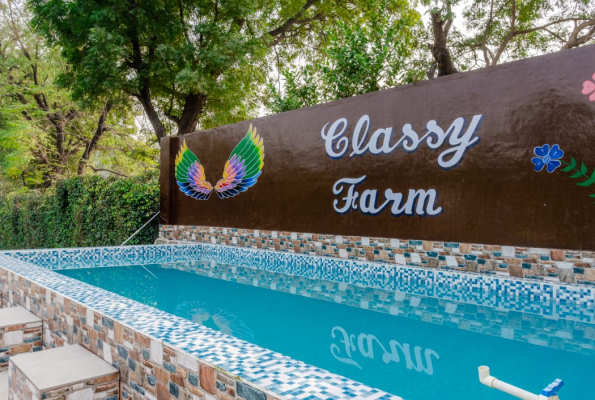 Marriage Lawn With Pool at Classy Farm