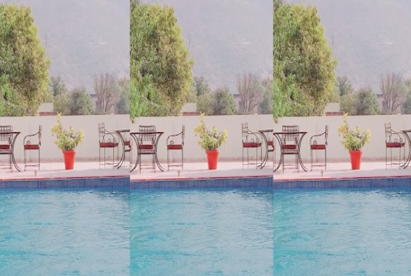 Poolside at Heli Pushkar