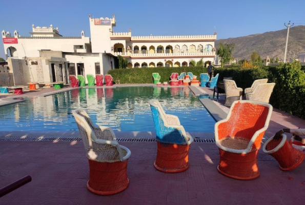 Poolside at Parvat Valley Resort