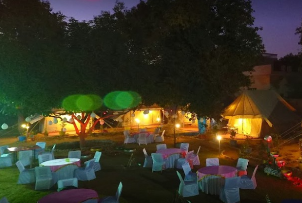 Poolside at Neel Amar Garden Restaurant And Camps