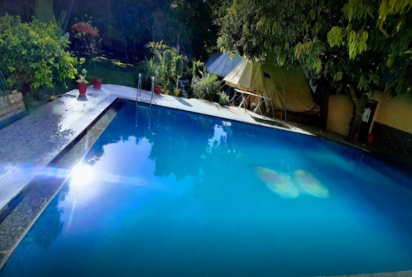 Poolside at Neel Amar Garden Restaurant And Camps