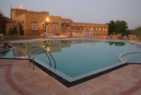 Poolside at Himmatgarh Palace