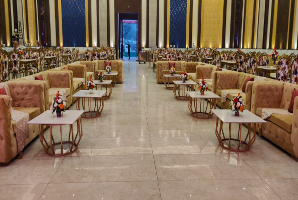 Banquet Hall at Saffron Banquet Babas Lavanya Hospitality