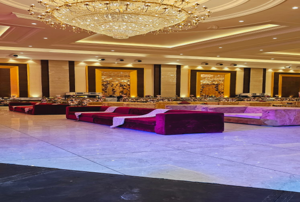 Banquet Hall at Saffron Banquet Babas Lavanya Hospitality