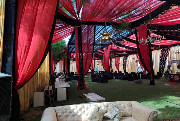 Banquet Hall With Lawn at Saffron Banquet Babas Lavanya Hospitality