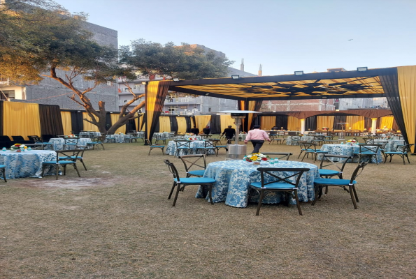 Banquet Hall With Lawn at Saffron Banquet Babas Lavanya Hospitality