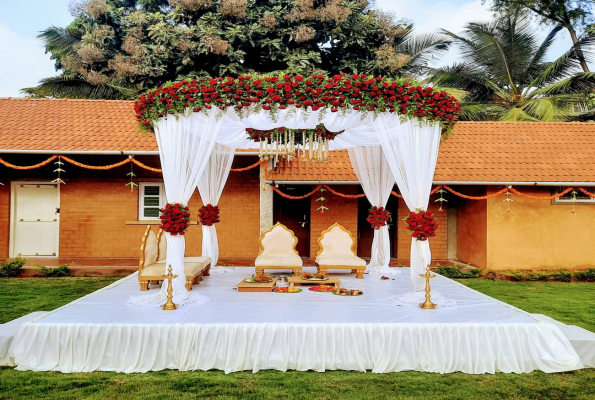 Open Air Hall at Shree Swargha Heritage Wedding Venue