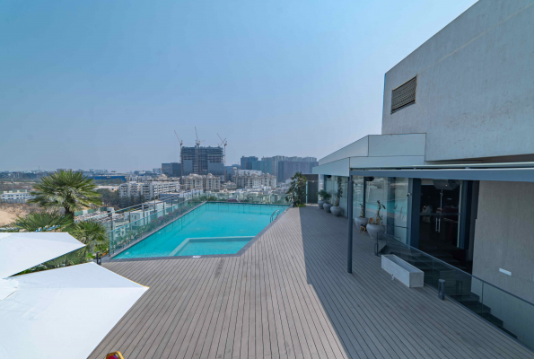 Poolside With Open Terrace Area at Deccan Serai Grande