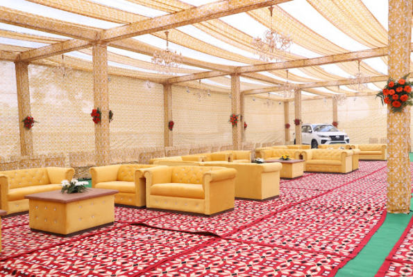 Banquet Hall at Hotel Sahara Farms