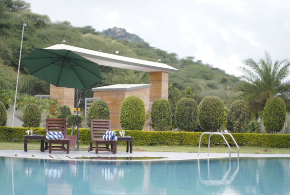 Pool Side Garden at Amar Bagh Resort