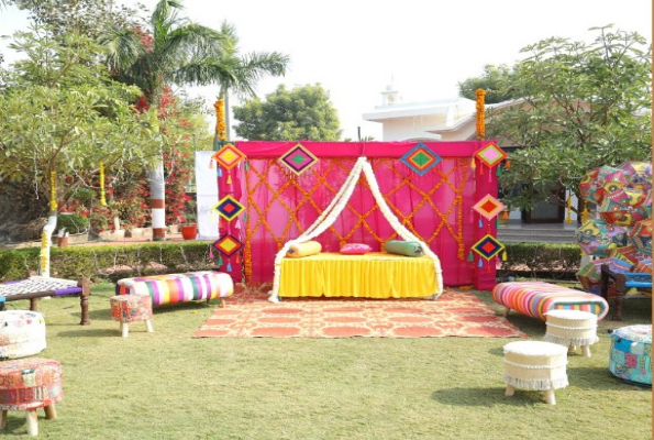 Main Lawn at Gulmohar Sariska Resort