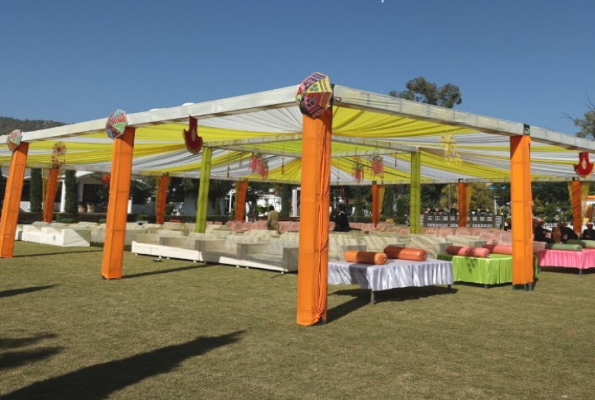 Main Lawn at Gulmohar Sariska Resort