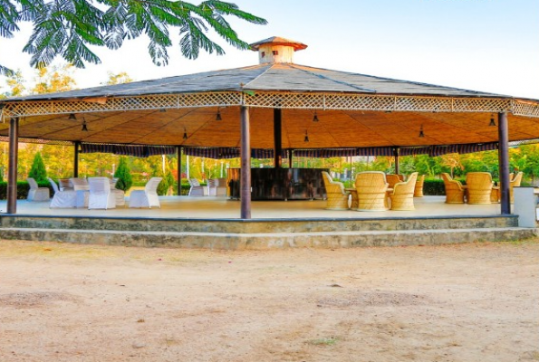 Pool Deck at Gulmohar Sariska Resort